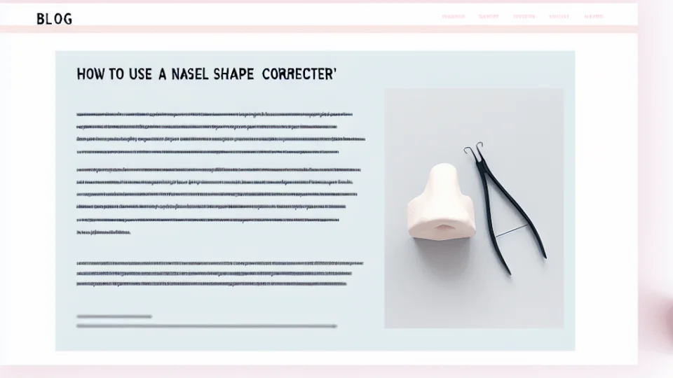 Burun Deliği Şekillendirici Nasıl Kullanılır?